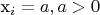 x_i=a,a>0