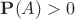 $\mathbf P(A)>0$ $\mathbf P(A)>0$