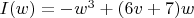 $I(w)=-w^3+(6v+7)w$