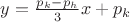 $y=\frac{p_k-p_h}{3}x+p_k$