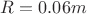 $R = 0.06 m$