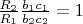 $\frac{R_2}{R_1} \frac{b_1 c_1}{b_2 c_2} = 1$