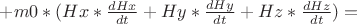 $ + m0 * (Hx * \frac{dHx}{dt} + Hy * \frac{dHy}{dt} + Hz * \frac{dHz}{dt}) = $