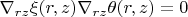 $\nabla_{rz}\xi(r,z)\nabla_{rz}\theta(r,z)=0$