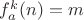 $f_a^k(n)=m$