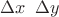 $\Delta x \,\,\, \Delta y$