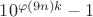 $10^{\varphi(9n)k} - 1$