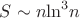 $S \sim n {\ln}^3 n$