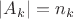 $|A_k|=n_k$