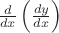 $\frac{d}{dx}\left(\frac{dy}{dx}\right)$