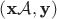 $(\textbf x{\cal A},\textbf y)$