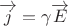 \[
\overrightarrow j  = \gamma \overrightarrow E 
\]
