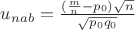 $ u_{nab} = \frac {(\frac m n - p_0)\sqrt n} {\sqrt {p_0q_0}} $