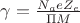 $ \gamma = \frac{N_a e Z_e}{\Pi M} $