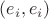 $(e_i, e_i)$