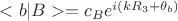 $<b|B> =c_B e^{i(kR_3+\theta_b)}$