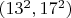 $(13^2, 17^2)$