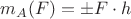 $m_A(F) = \pm F \cdot h$ $m_A(F) = \pm F \cdot h$