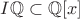 $I\mathbb{Q}\subset\mathbb{Q}[x]$