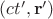 $(ct',\mathbf{r}')$