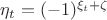 $\eta_t = (-1) ^ {\xi_t + \zeta} $