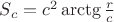 $S_c=c^2\arctg \frac{r}{c}$