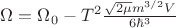 $\Omega=\Omega_0-T^2\frac{\sqrt{2\mu}m^{3/2}V}{6\hbar^3}$