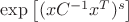 $\exp \left[ (xC^{-1}x^T)^s \right]$