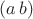 $(a\,b)$