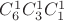 $C_6^1C_3^1C_1^1$
