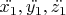 $\ddot{x_{1}},\ddot{y_{1}},\ddot{z_{1}}$