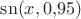 $\operatorname{sn}(x,0{,}95)$