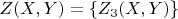$ Z (X, Y) =\{Z_3 (X,Y)\} $