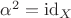 \alpha^2 = \mathrm{id}_X