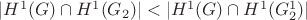 $|H^1(G)\cap H^1(G_2)|<|H^1(G)\cap H^1(G^1_2)|$ $|H^1(G)\cap H^1(G_2)|<|H^1(G)\cap H^1(G^1_2)|$