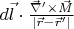 $d\vec{l} \cdot \frac{\vec{\nabla}' \times \vec{M}}{|\vec{r} - \vec{r}'|}$