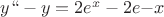 $y``-y=2e^x-2e{-x}$
