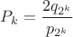 $P_k=\dfrac {2q_{2^k}}{p_{2^k}}$
