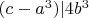$(c-a^3)|4b^3$