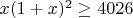 $x(1+x)^2 \geq 4026$