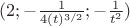 $(2; -\frac{1}{4(t)^{3/2}}; -\frac{1}{t^2})$