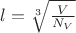 $l = \sqrt[3]{\frac{V}{N_V}}$