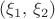 $(\xi_1, \,\xi_2)$
