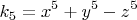$$k_5 = x^5 + y^5 - z^5$$