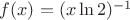 $f(x) = (x \ln2)^{-1}$