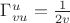$\Gamma^u_{vu}=\frac 1 {2v}$