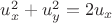 $ u_x^2 + u_y^2 = 2 u_x $
