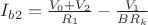 $I_{b2} = \frac{V_0+V_2}{R_1}-\frac{V_1}{BR_k}$ $I_{b2} = \frac{V_0+V_2}{R_1}-\frac{V_1}{BR_k}$