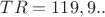 $$TR=119,9 тыс. руб.$$