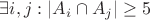 $\exists i,j : |A_i\cap A_j|\ge 5$